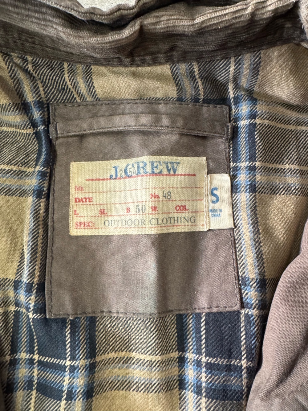 J. Crew Brown Waxed Cotton Military Field Jacket British Millerain Co - Picture 2 of 4